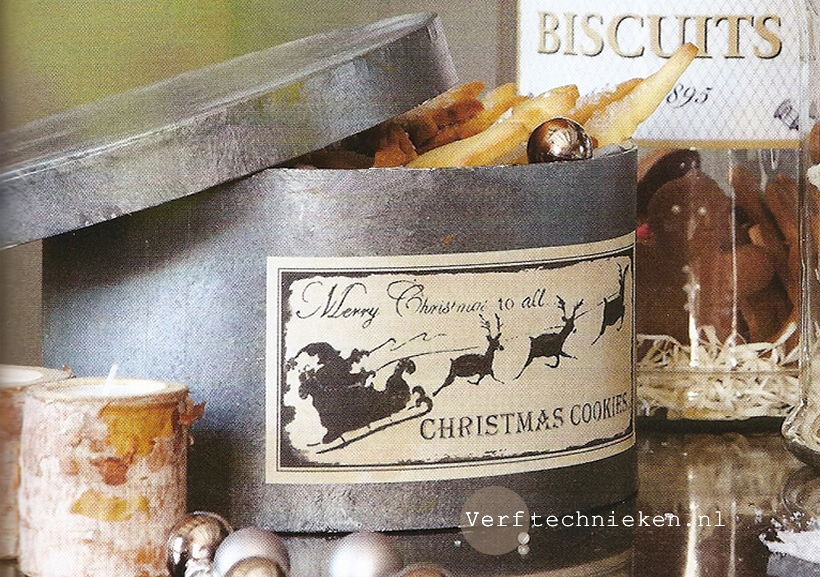 Label Christmas Cookies blik