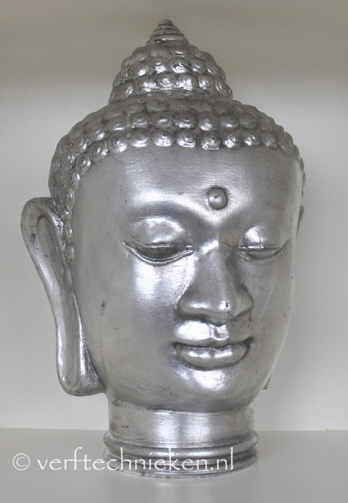verftechnieken boeddha verzilverd