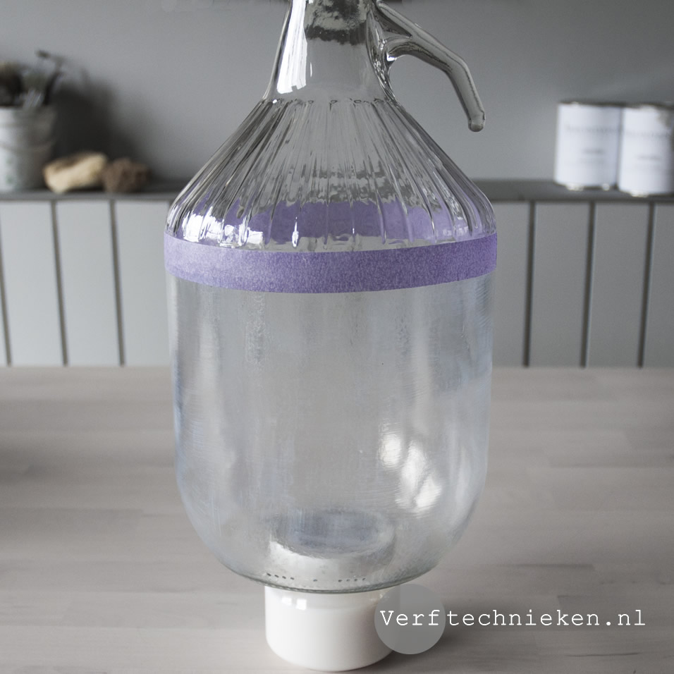DIY flesvaas met bladgoud