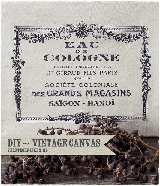Maak zelf een canvas in vintage look