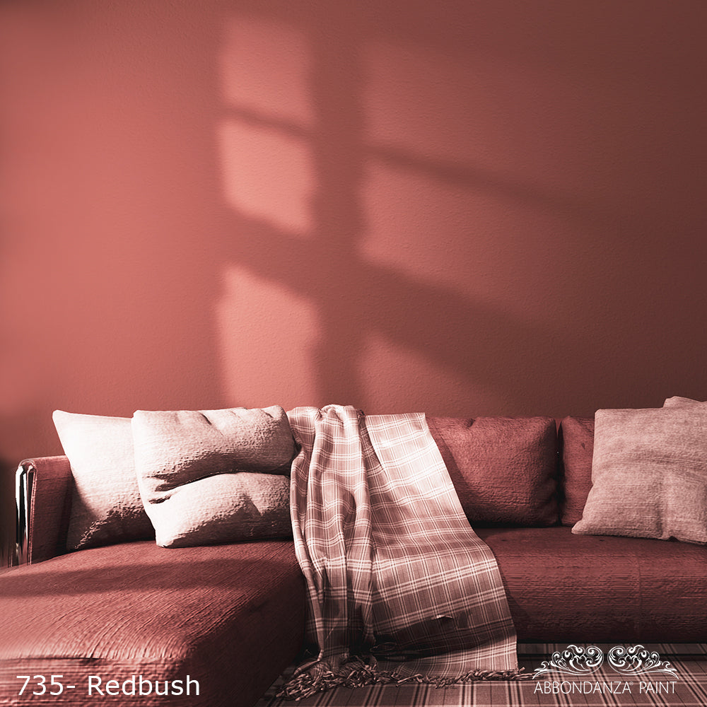 Abbondanza Redbush 735 woonkamer muur