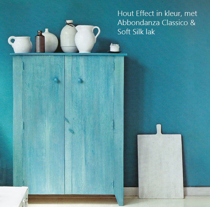 Kastje houtlook in blauwtinten met Abbondanza Classico Glaze