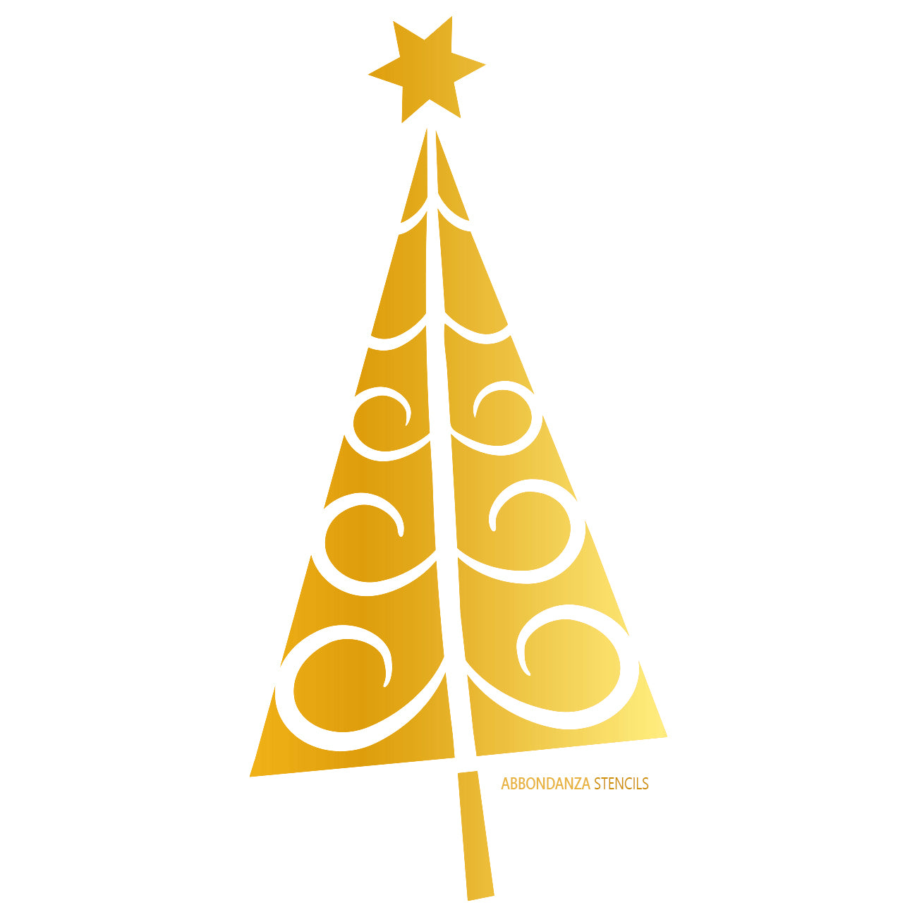 Kerst stencil Funny Christmas Tree