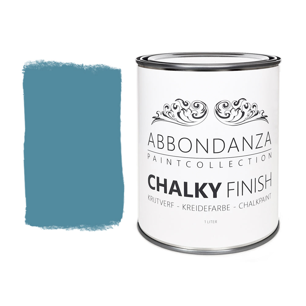 Abbondanza krijtverf Ceramic Blue, blauwtint geïnspireerd op keramiek
