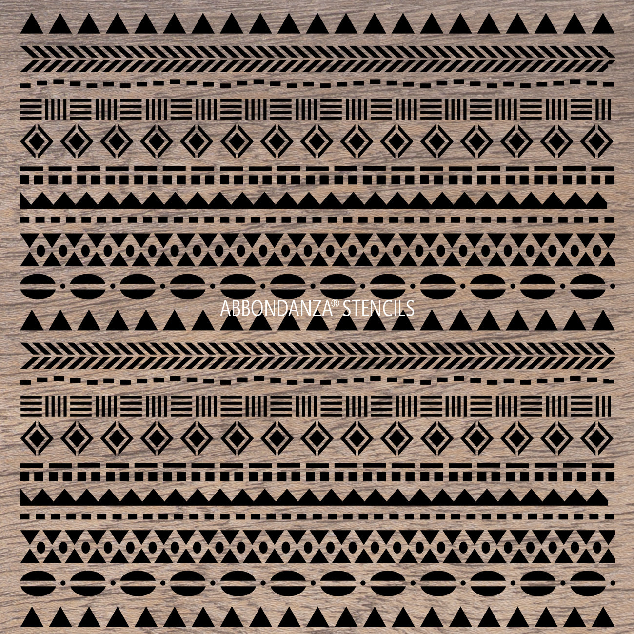 Stencil Tribal Borders patroonstencil-overlay stencil