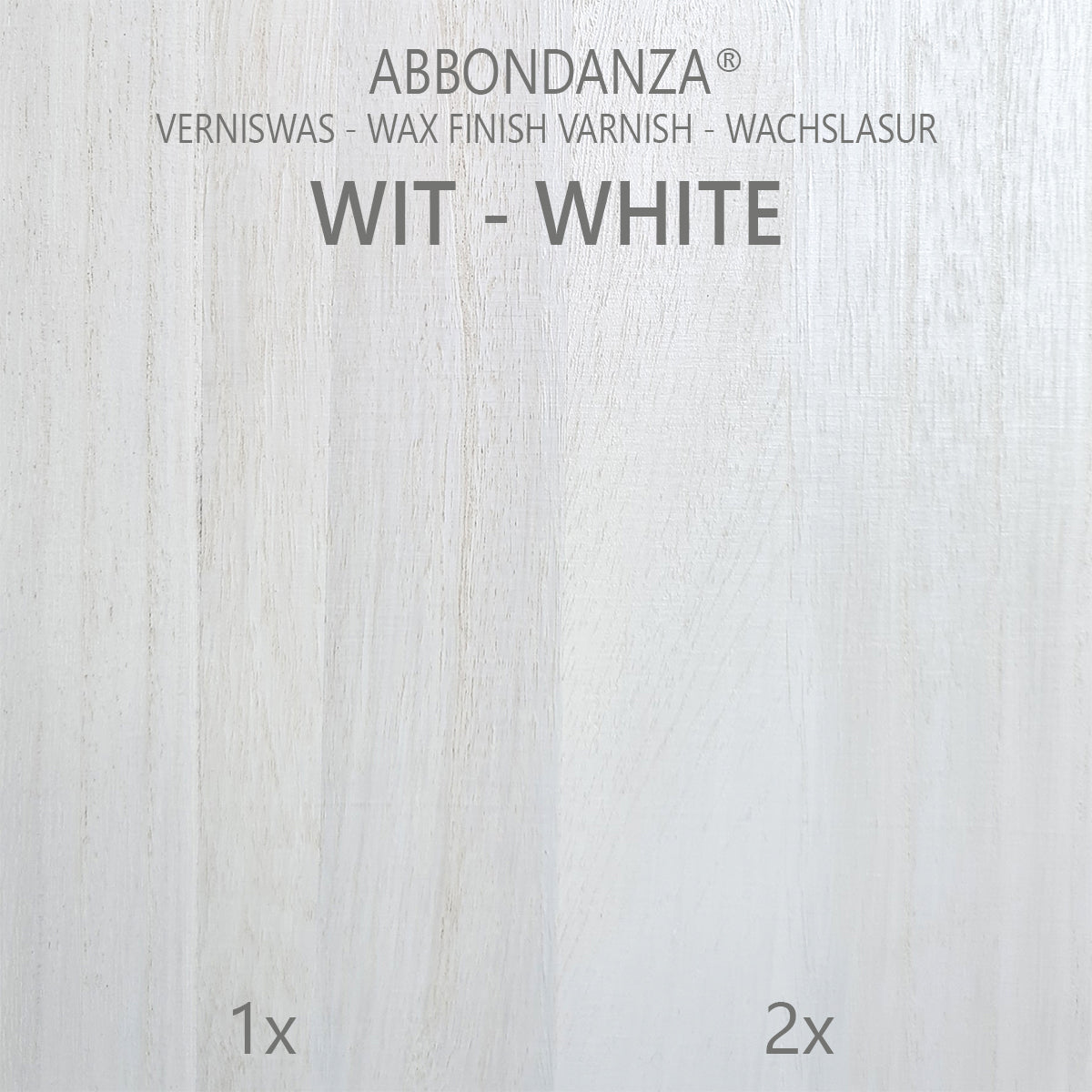 Abbondanza verniswas wit whitewash voorbeeld
