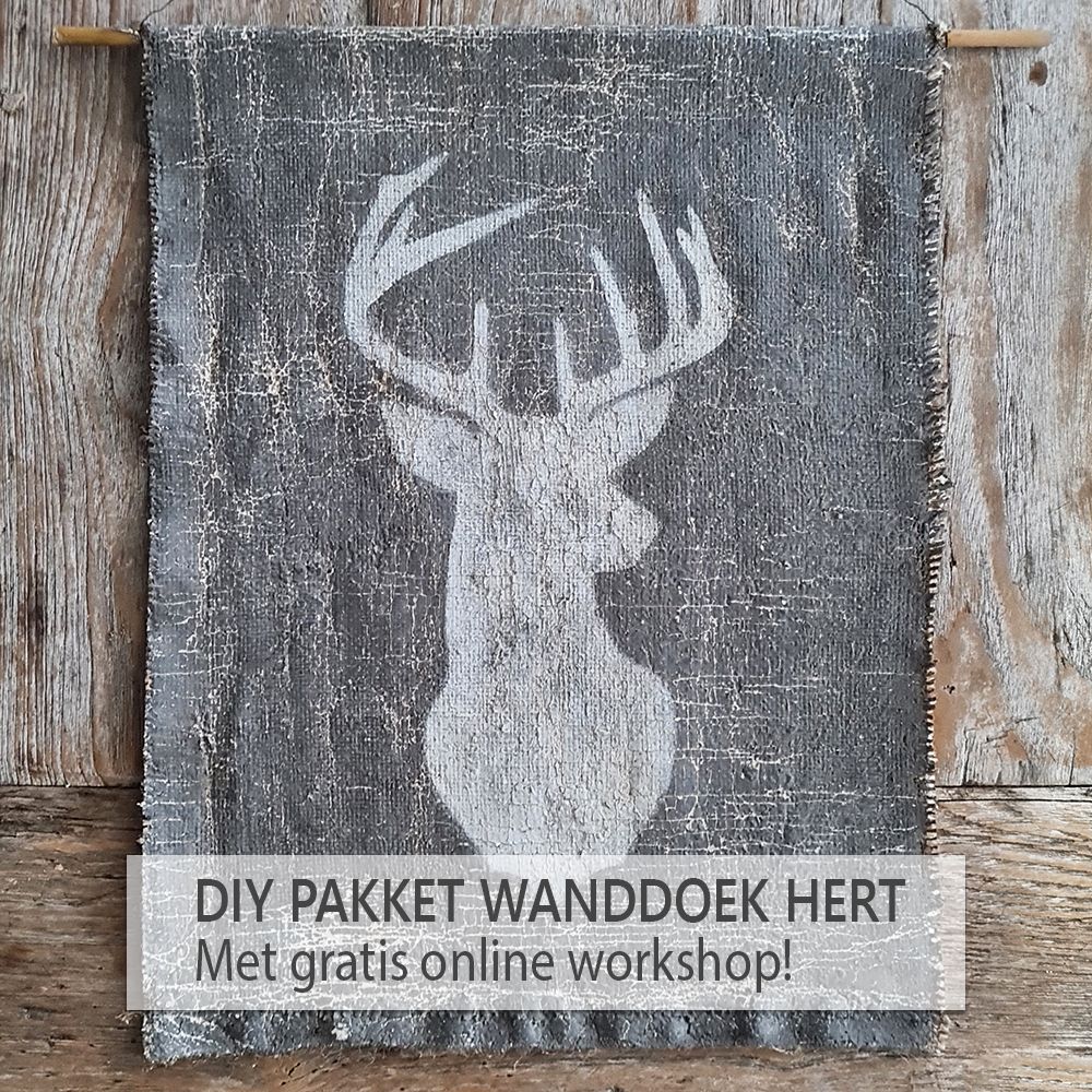 DIY pakket stoer wanddoek met stucco