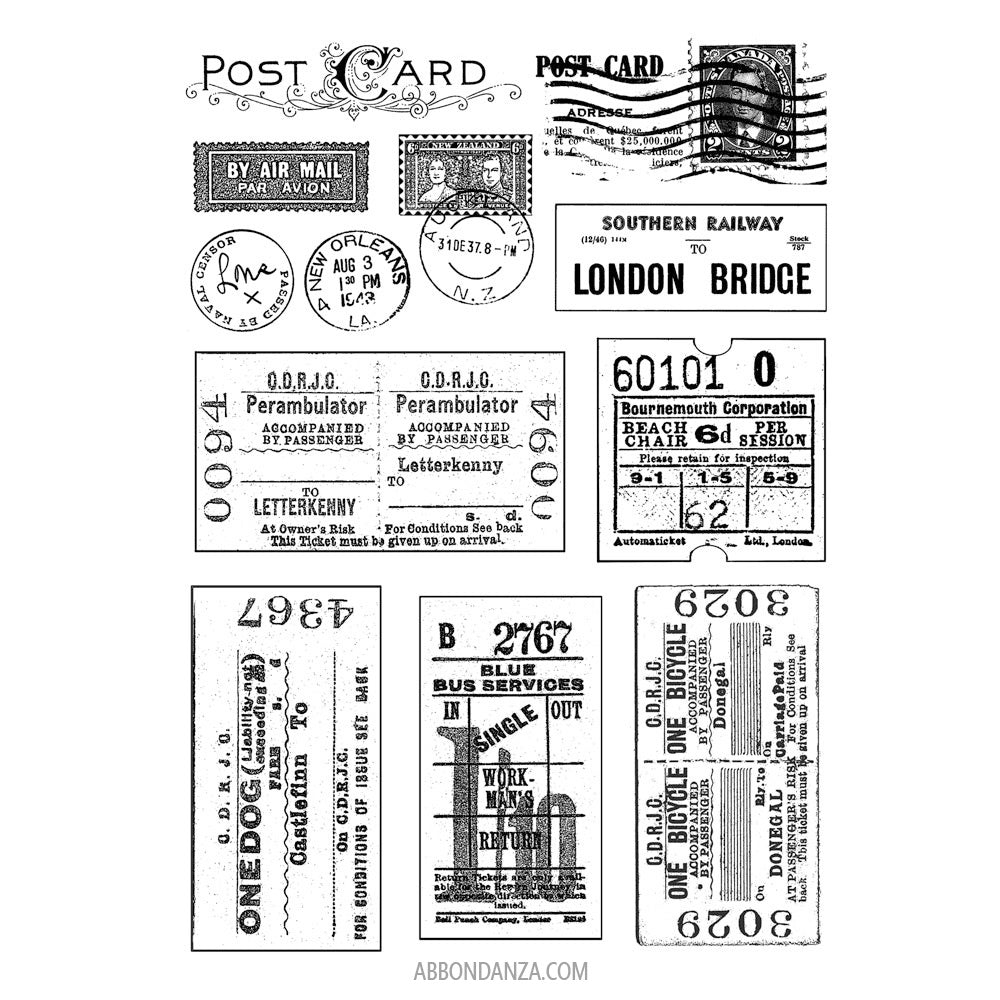 Stempel Vintage Tickets & Postmarks