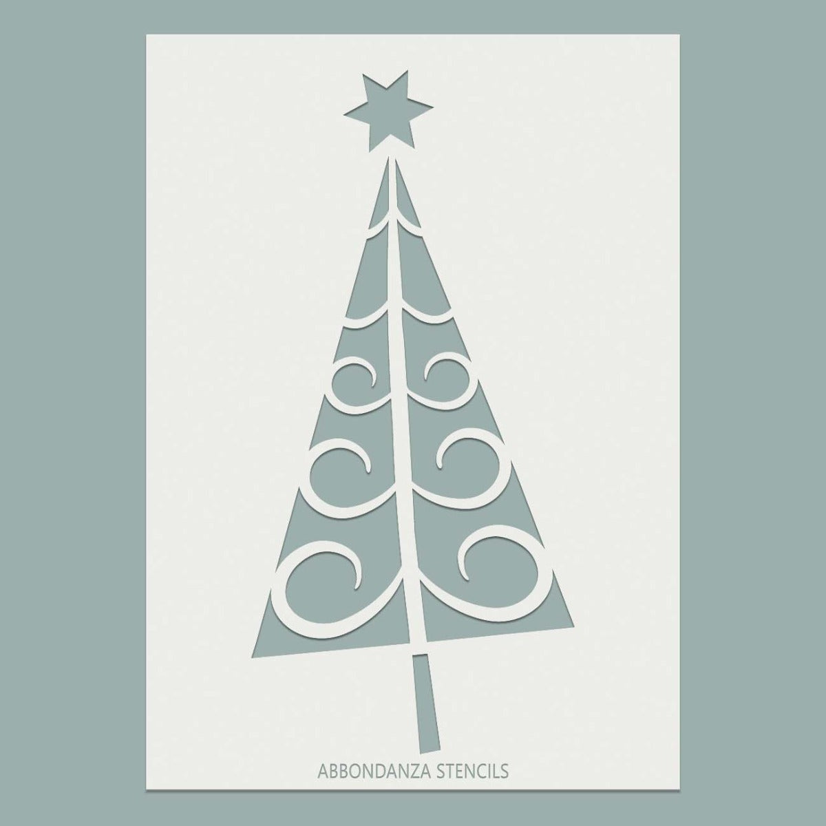 Kerst stencil Funny Christmas Tree