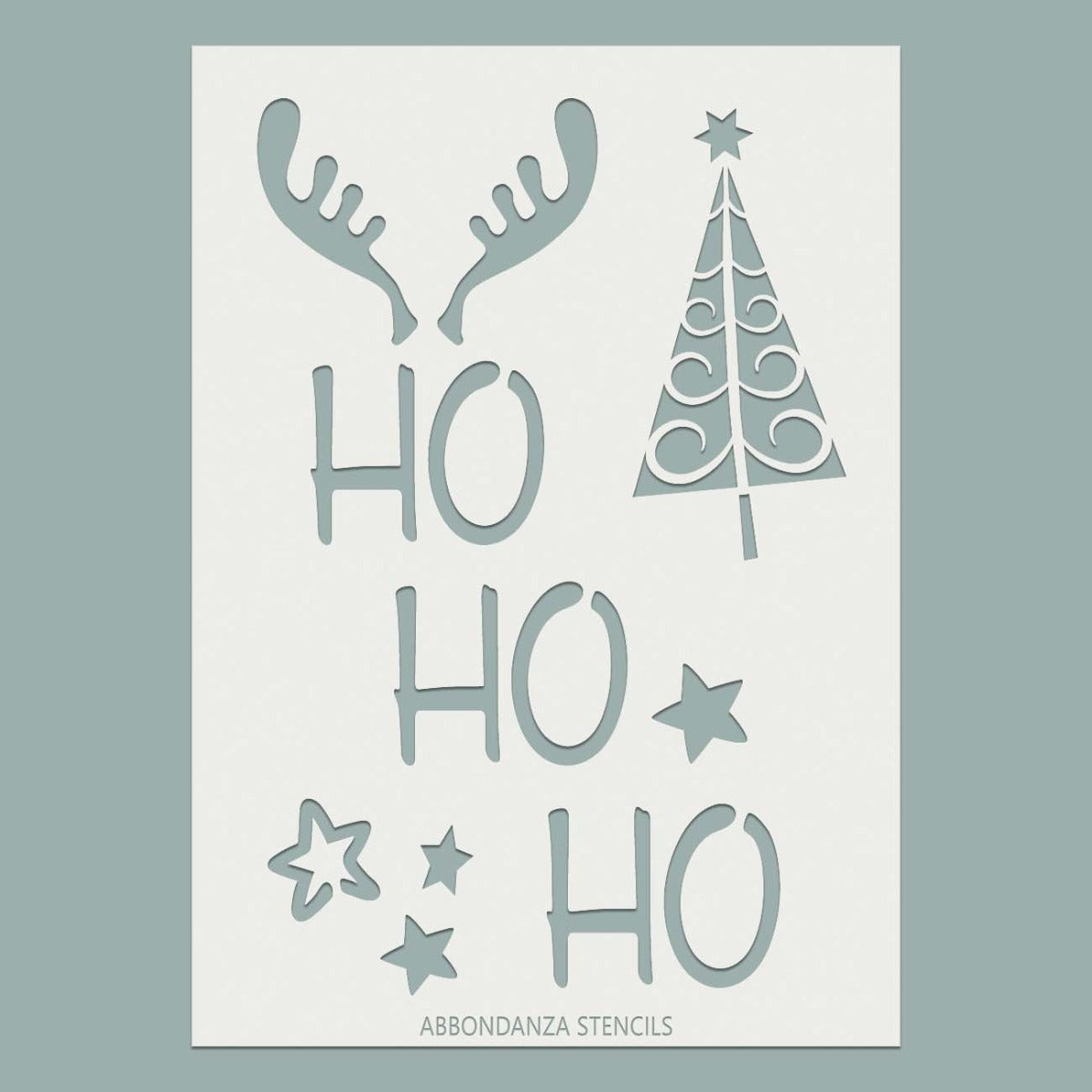 Abbondanza kerst stencil Ho-ho-ho