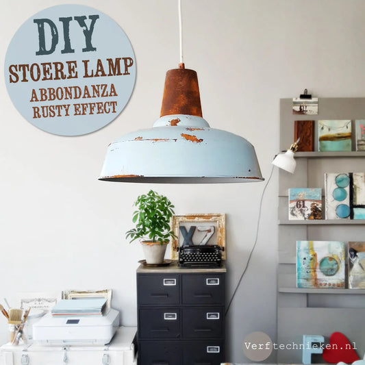 DIY Stoere industriële lamp met roest effect