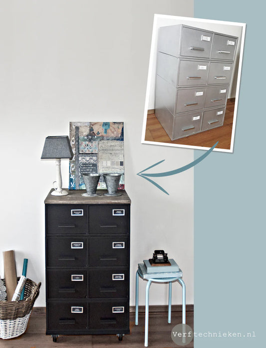 DIY Industrieel archiefkastje pimpen