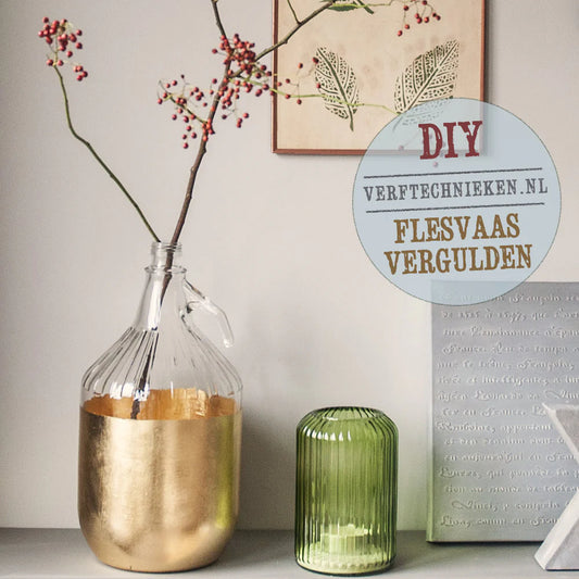 DIY: Flesvaas vergulden met bladgoud