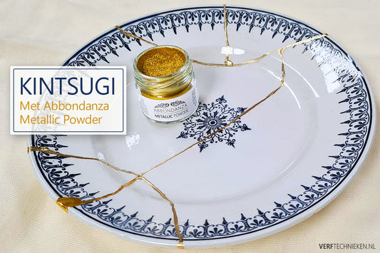 Kintsugi DIY met goudpoeder