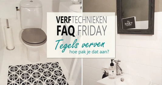 Tegels in het toilet verven met Abbondanza Soft Silk verf