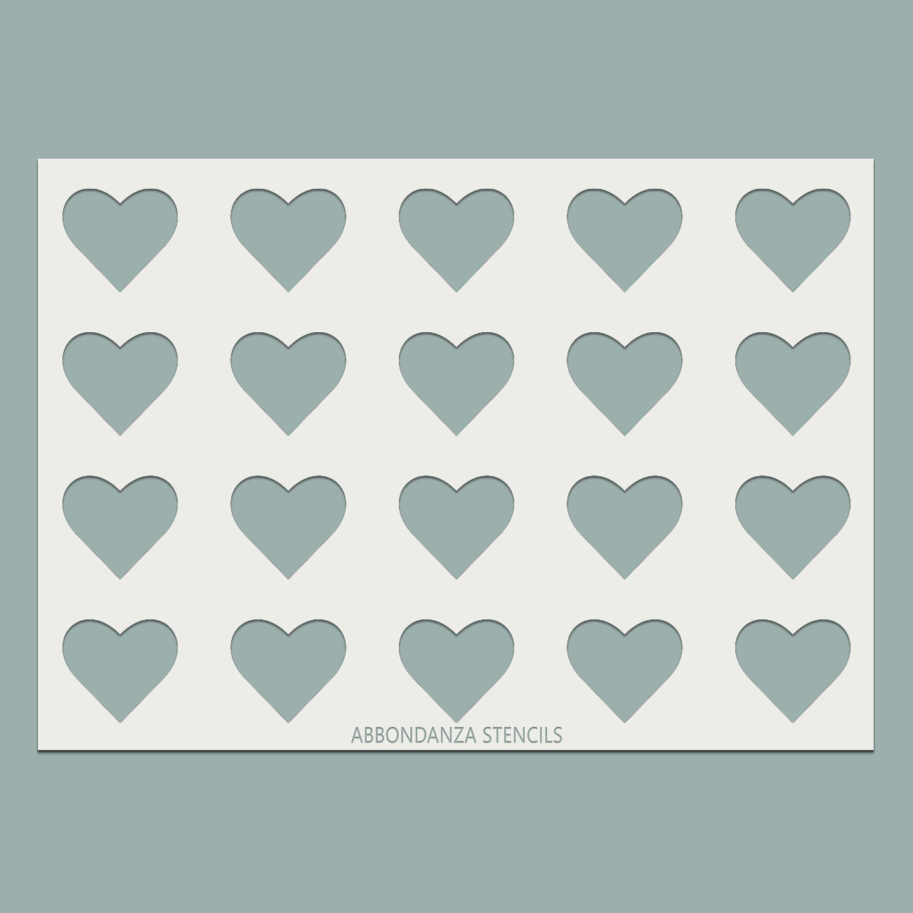 Stencil Big Heart Pattern, voor een decoratief hartenpatroon op meubels, muren en accessoires.