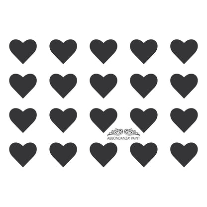 Stencil Big Heart Pattern, voor een decoratief hartenpatroon op meubels, muren en accessoires.