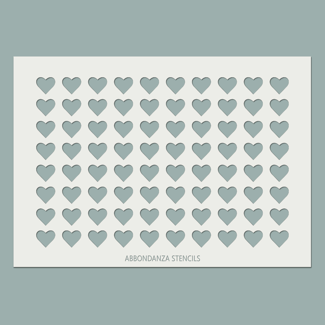 Abbondanza Stencil Heart Pattern in een leuk hartenpatroon