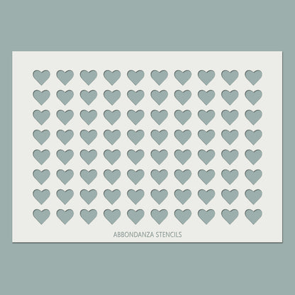 Abbondanza Stencil Heart Pattern in een leuk hartenpatroon