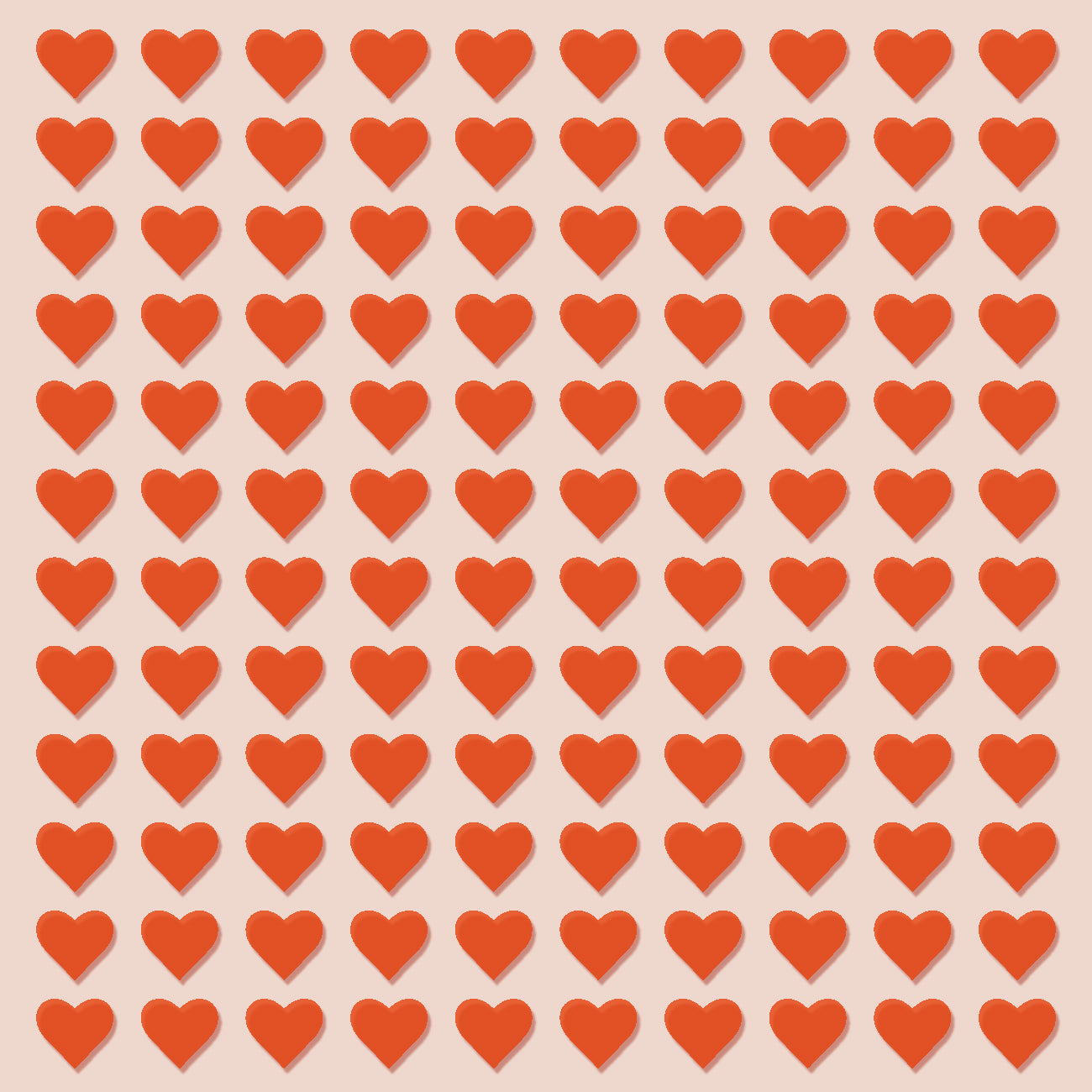 Abbondanza Stencil Heart Pattern in een leuk hartenpatroon