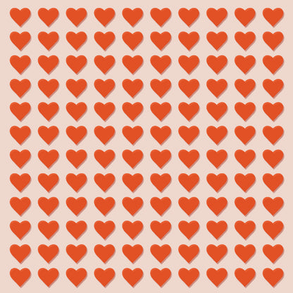 Abbondanza Stencil Heart Pattern in een leuk hartenpatroon