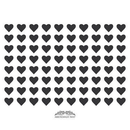 Abbondanza Stencil Heart Pattern in een leuk hartenpatroon