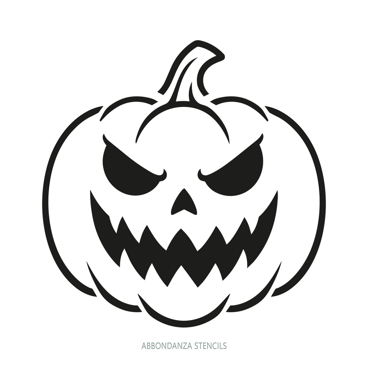 Stencil Scary Pumpkin