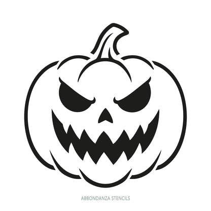 Stencil Scary Pumpkin