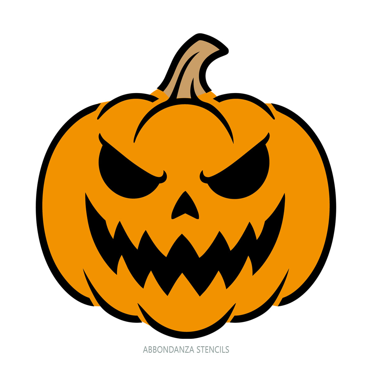 Stencil Scary Pumpkin