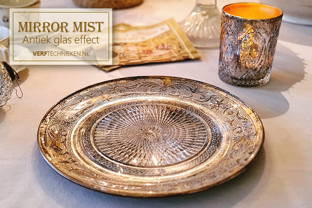 Video laden: Antiek glas effect creëren met Mirror Mist en Abbondanza verfproducten.