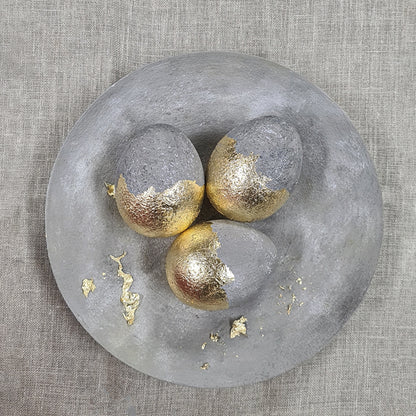 Paaseieren met Concrete Effect en bladgoud