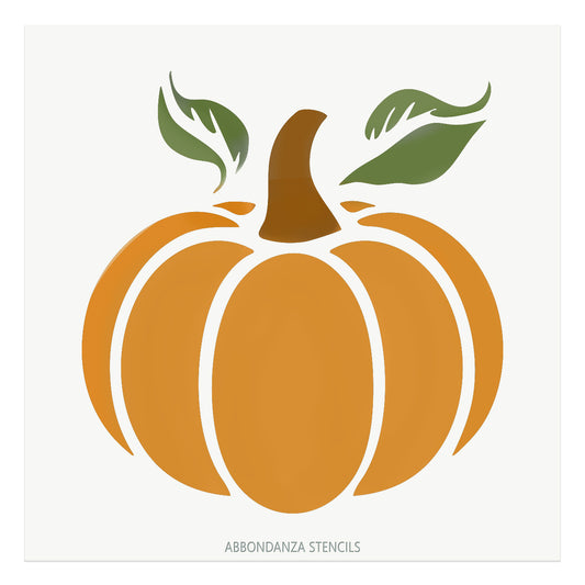 Stencil pumpkin soft colours