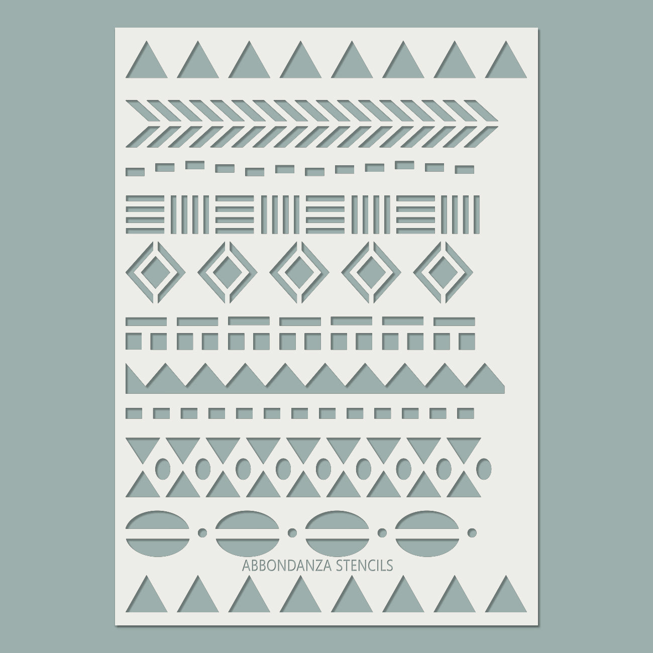 Stencil Tribal Borders patroonstencil-overlay stencil