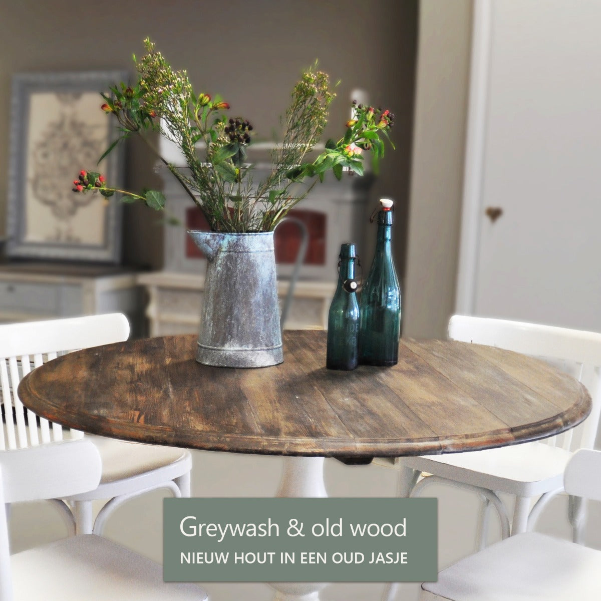 Old wood tafel uit het E-book Greywash