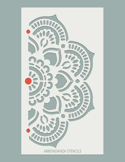 Mandala Gratitude XL half stencil 