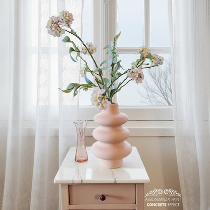 van kringloopvaas naar designvaas met Concrete Effect Soft Blush